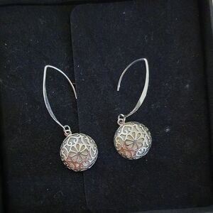 Elegant Silver Filigree Drop Earrings